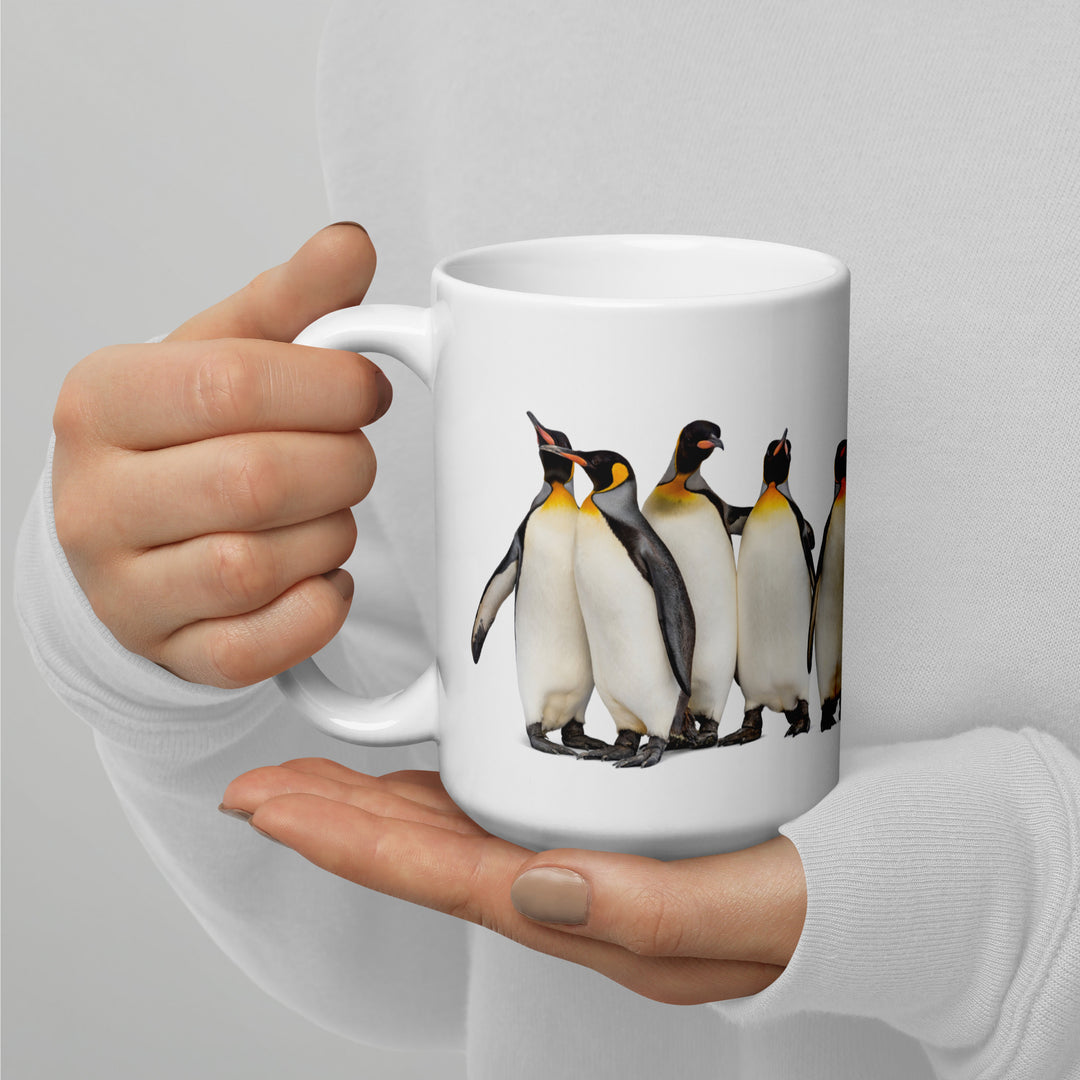 Gathered for Coffee – Penguin Companions Mug - 11oz or 15oz - Penguins in Studio