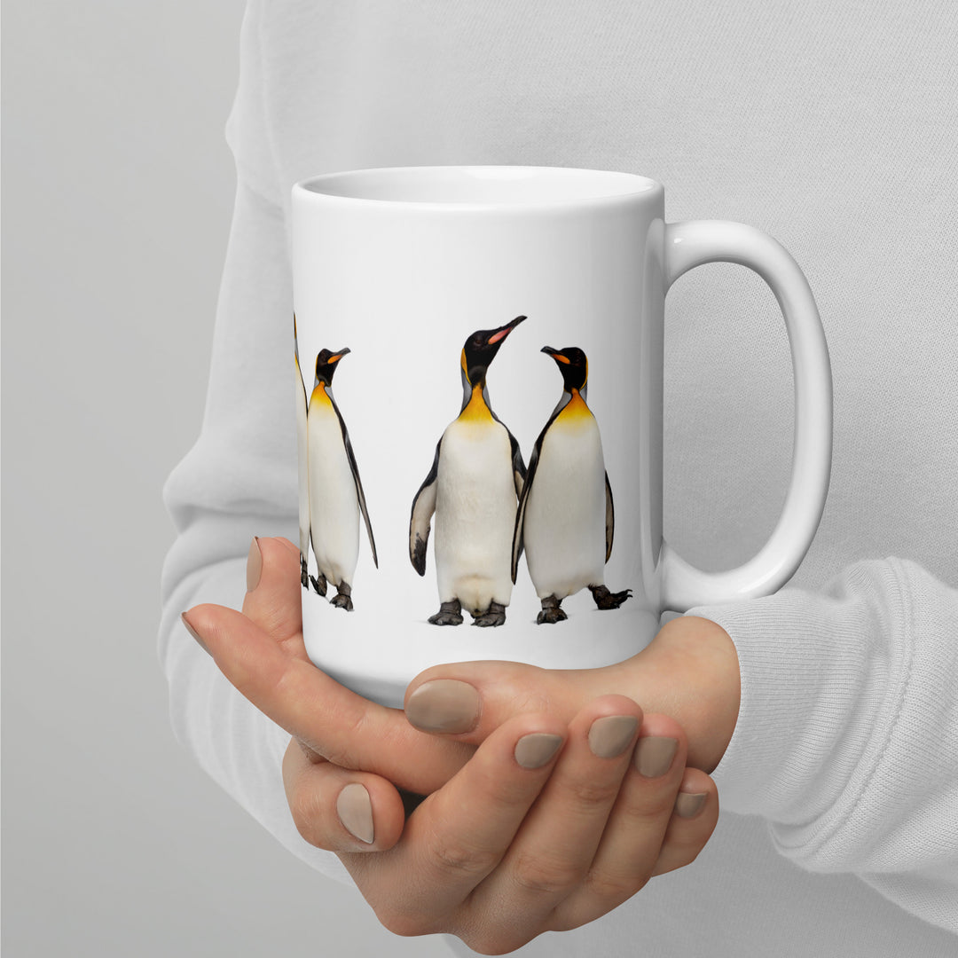 Gathered for Coffee – Penguin Companions Mug - 11oz or 15oz - Penguins in Studio