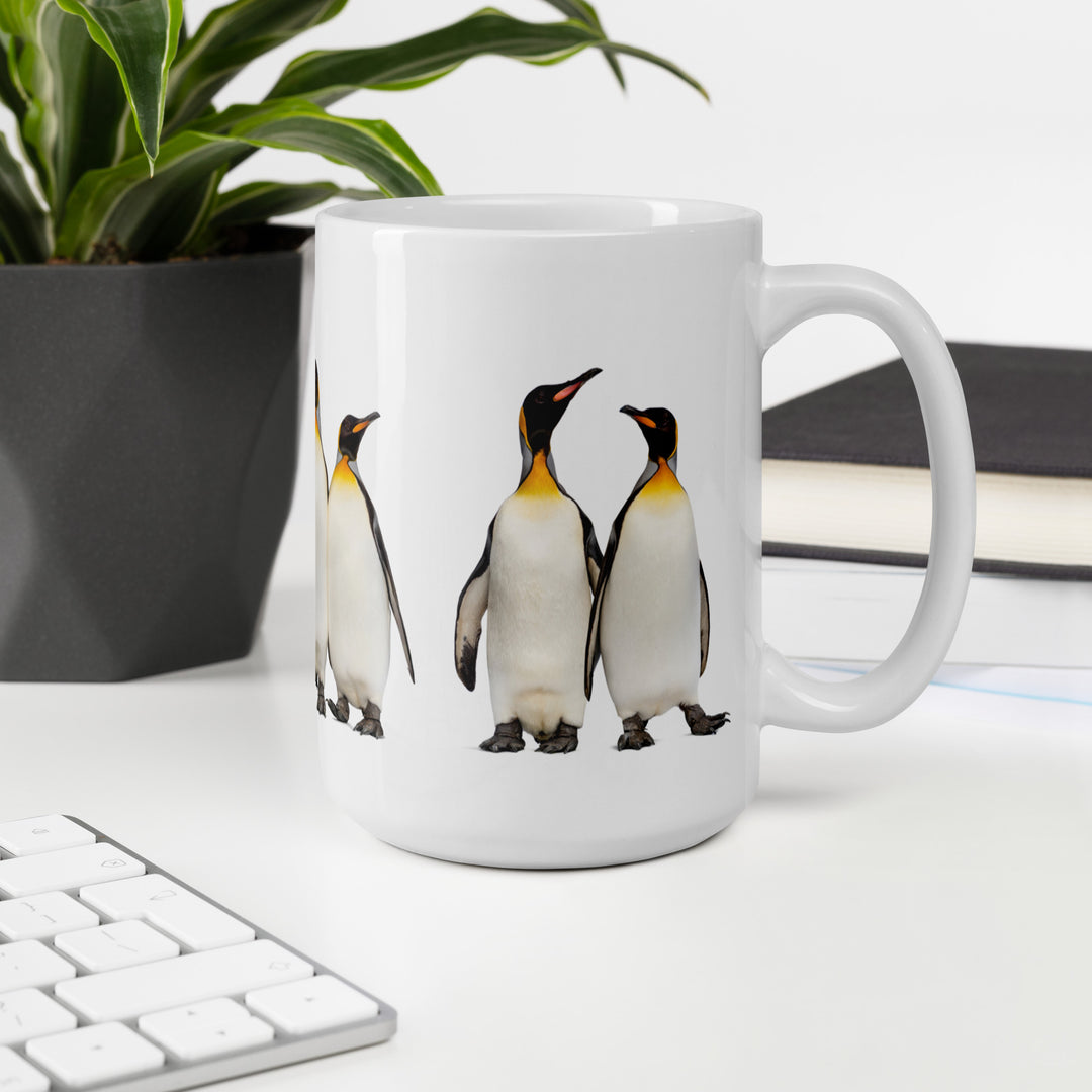 Gathered for Coffee – Penguin Companions Mug - 11oz or 15oz - Penguins in Studio