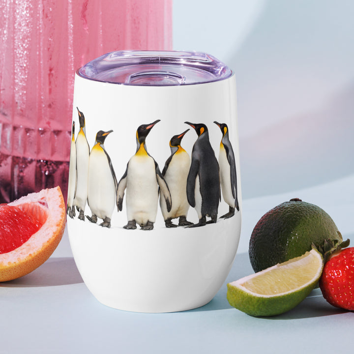 Penguin Wine Gathering - 12oz Tumbler - Penguins in Studio