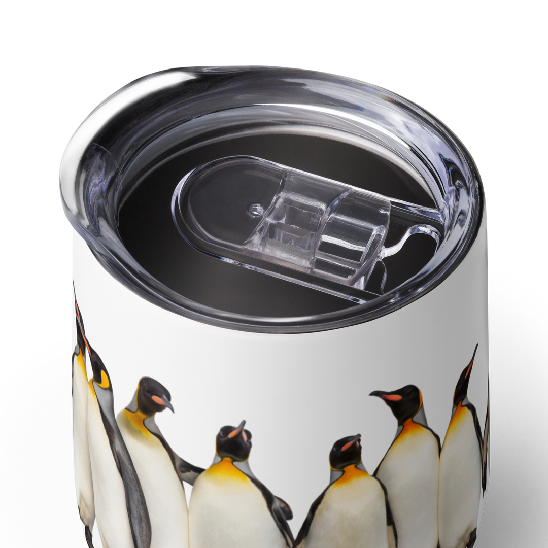 Penguin Wine Gathering - 12oz Tumbler - Penguins in Studio