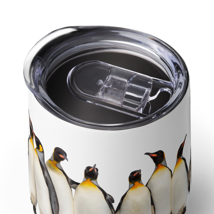 Penguin Wine Gathering - 12oz Tumbler - Penguins in Studio