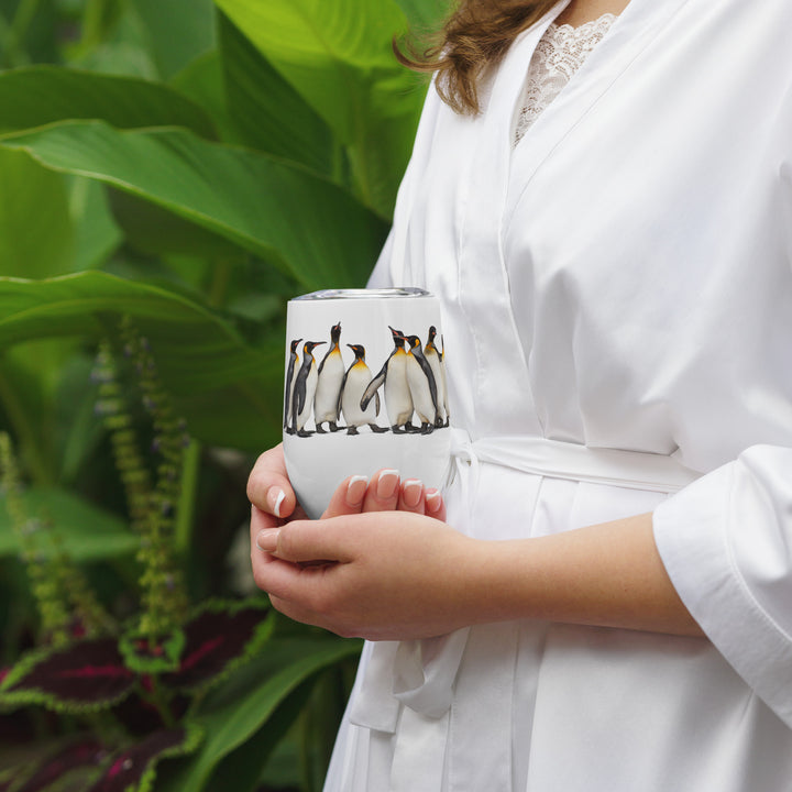 Penguin Wine Gathering - 12oz Tumbler - Penguins in Studio